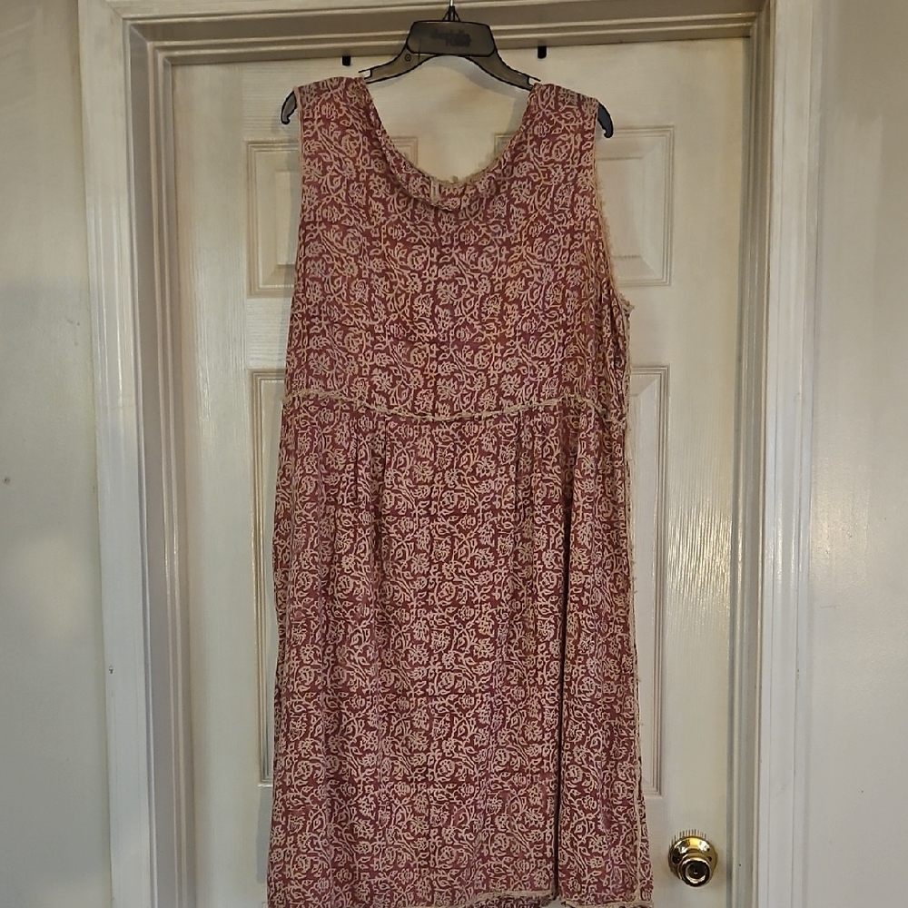 Magnolia Pearl Pink and White Tiered Ruffled Sundress